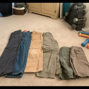 4 pair boys pants size 10/12 and 2 shorts size 10